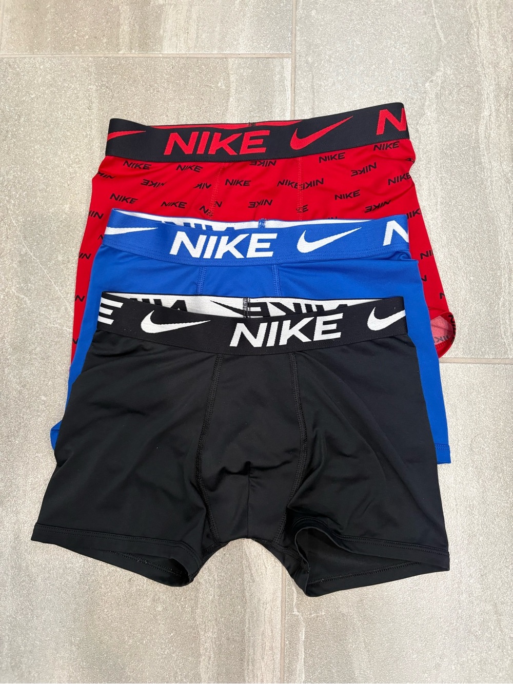 Nike Boy’s Boxer Briefs Trio - Black, Blue, Red